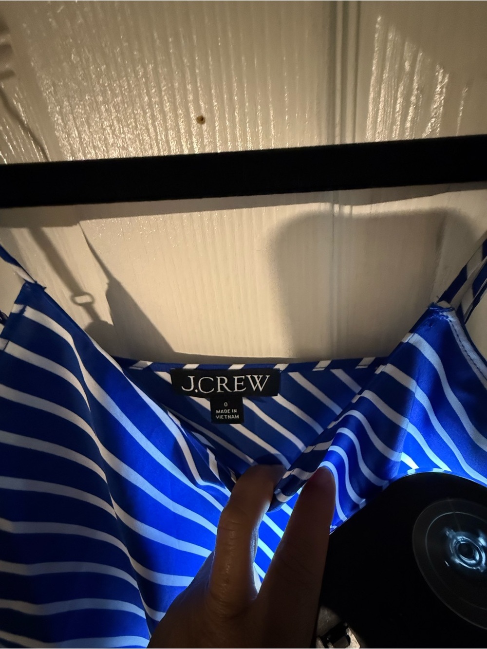 J. Crew Royal Blue and White Striped Spaghetti Strap dress size 0 - Picture 5 of 5